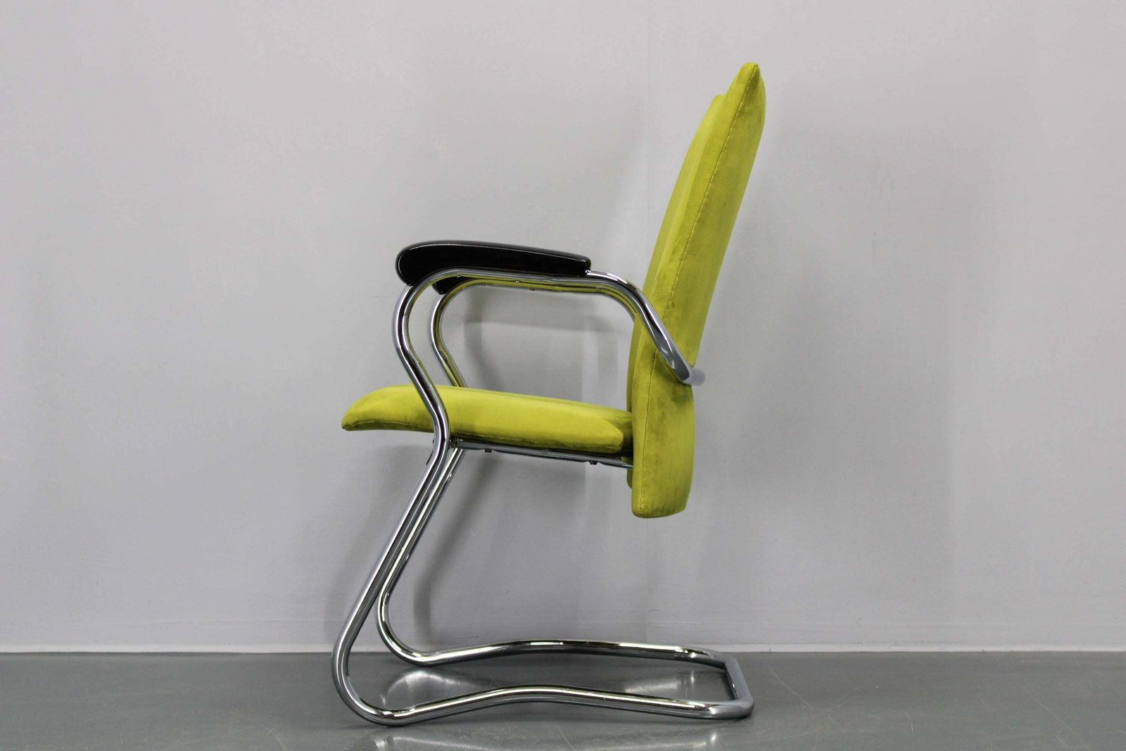 Furniture 1970s German Tubular Armchair Or Desk Chair, Restored photo