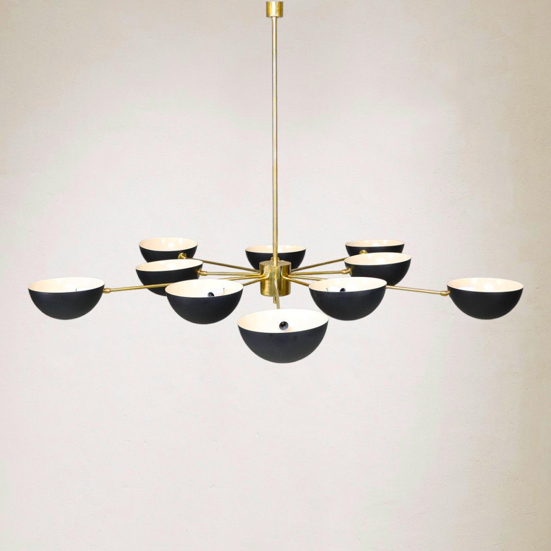 Brass Chandelier In The Style Of Stilnovo photo furniture