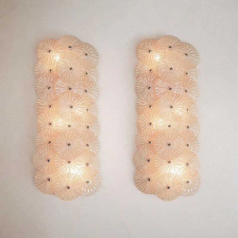 Mid Century Wall Lamp In Murano Glass, Set Of 2, Set Of 2