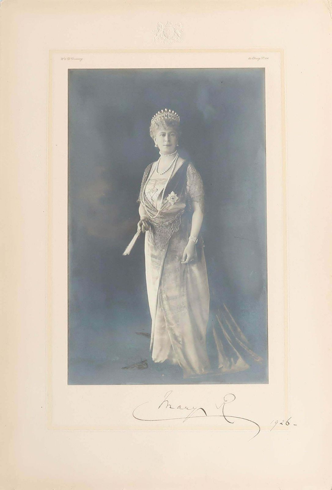 Original Signed Photograph Of Queen Mary Of England By W & D Downey. 1926 photo furniture