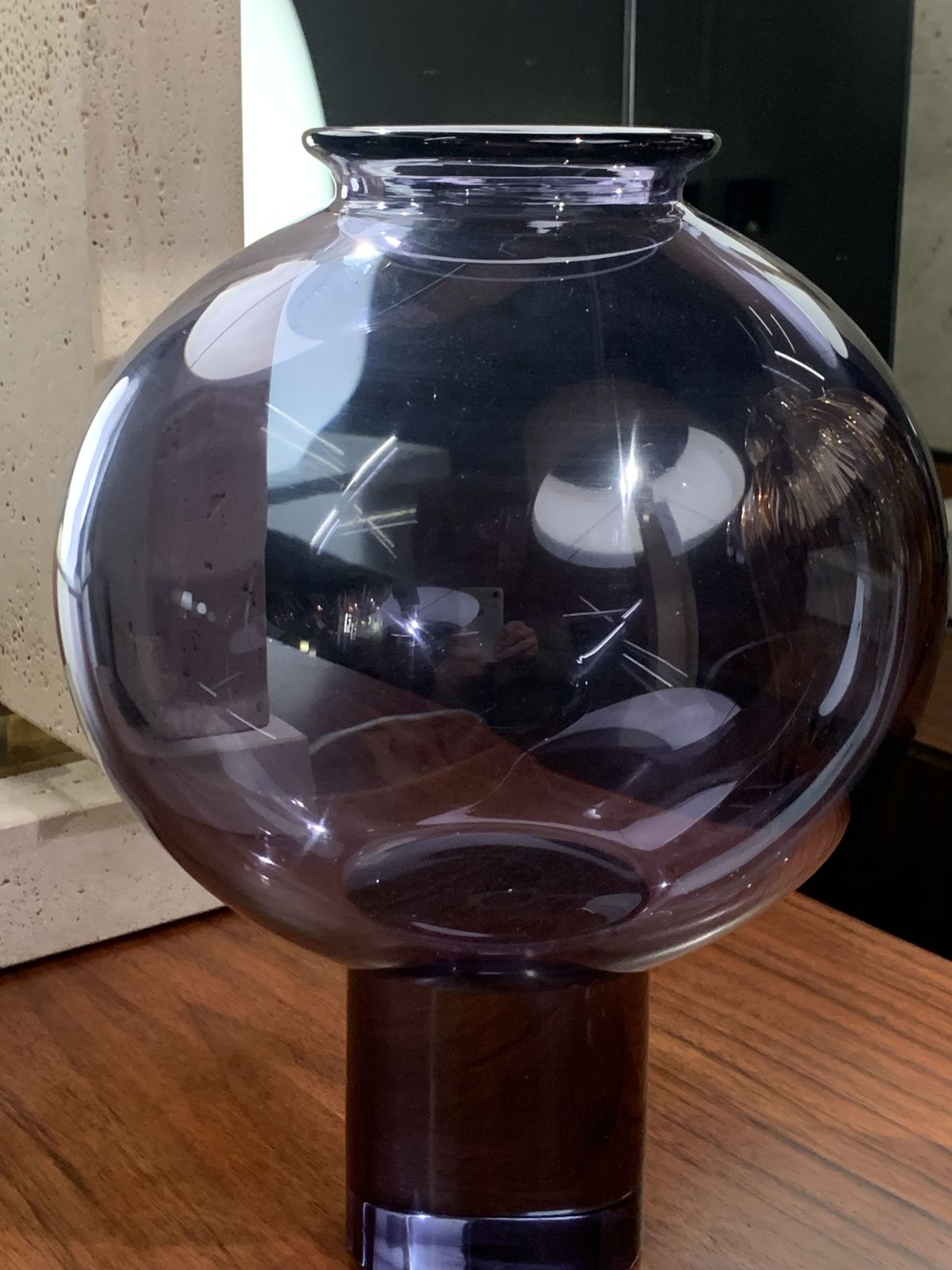 Purple Glass Vase By Salviati, Murano, 1970ca. photo vintage