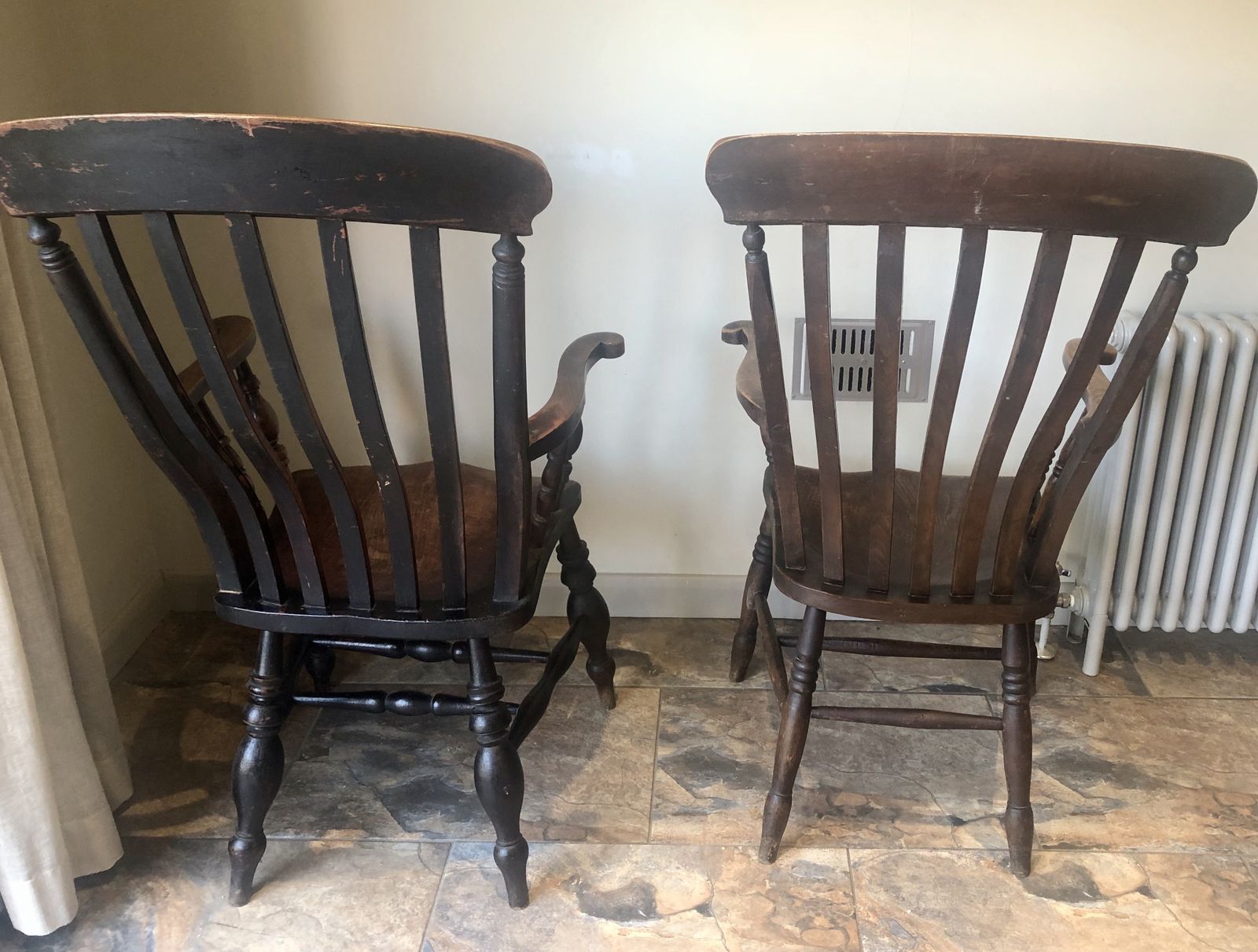 Two Windsor Farmhouse Armchairs   Granny And Grandad photo buy