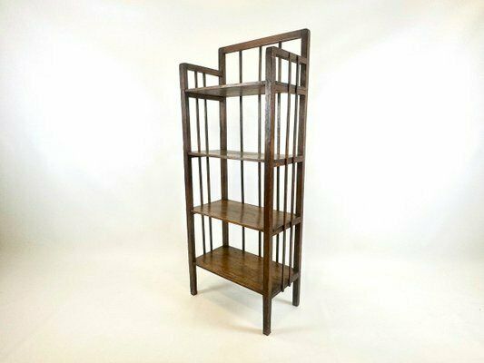 Art Nouveau Wooden Bookshelf, 1890s photo furniture