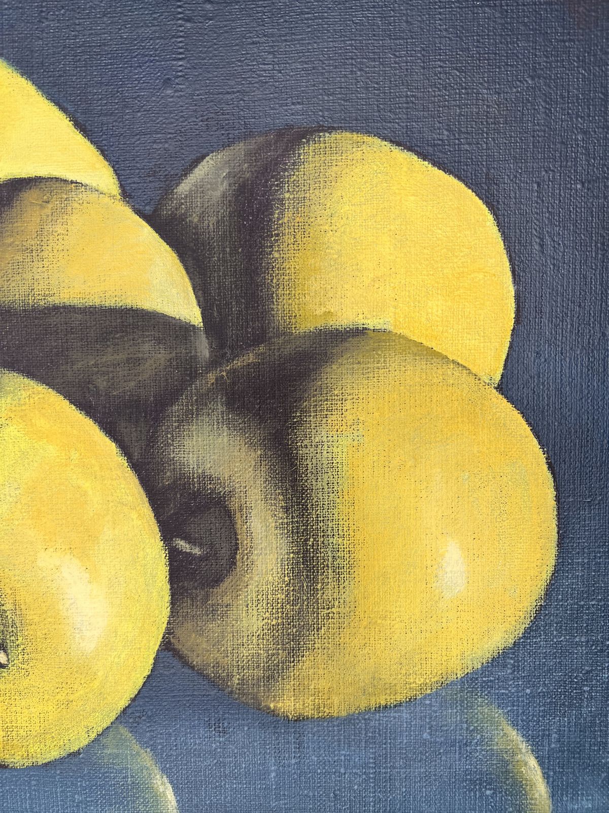 Golden Apples, Oil On Canvas Painting photo vinterior