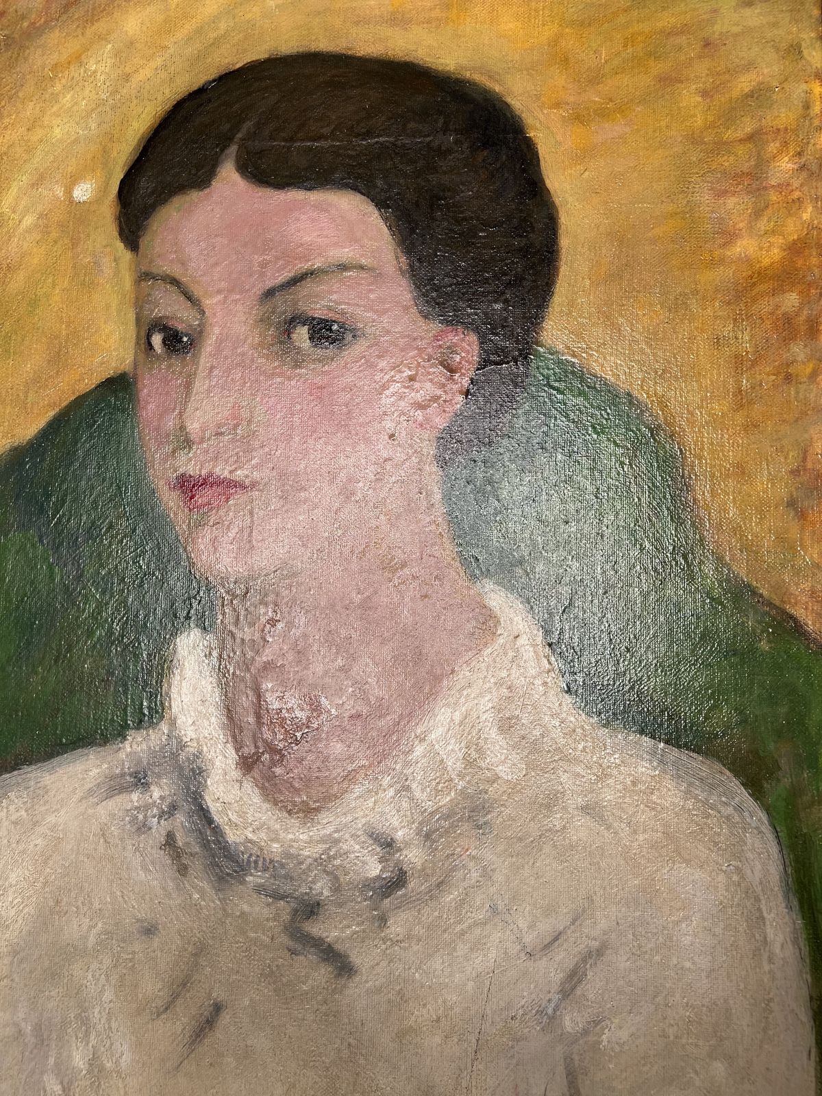 Portrait Of A Woman, Oil On Canvas Painting photo 1040.0