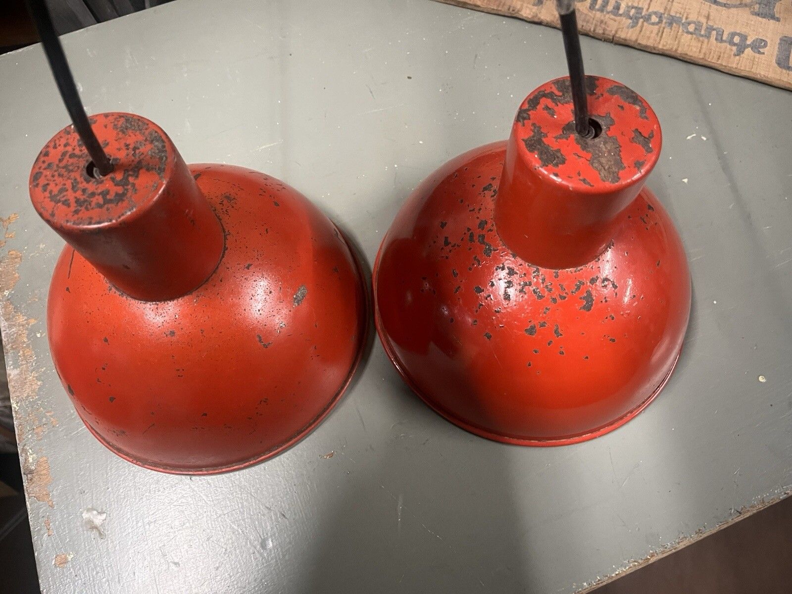 Danish Refectory  Lamp  Shades Restaurant Cafe 19cm Diameter Red Midcentury photo furniture