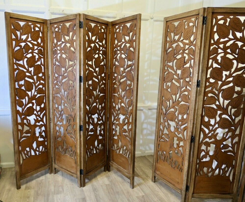 A Pair Of North African Carved Pierced 4 Fold Screens photo 1980.0