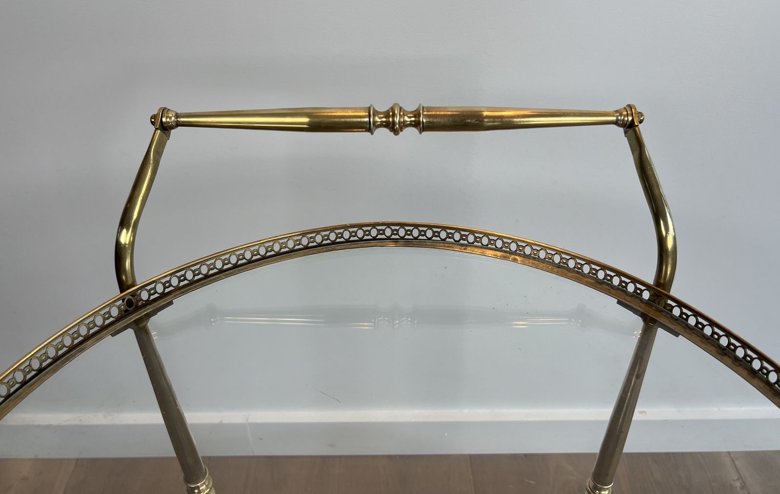 Round Brass Trolley In The Style Of Maison Jansen photo vinterior