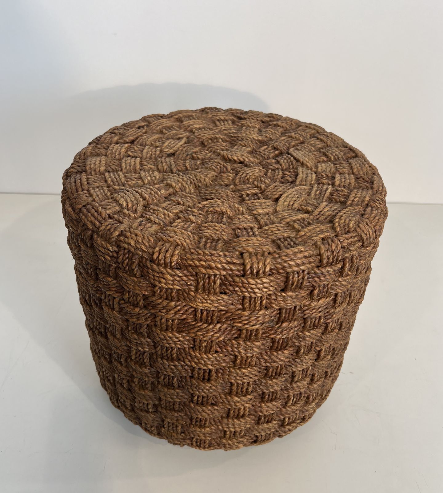 photo vinterior Pair Of Rope Stools In The Style Of Audoux Minet