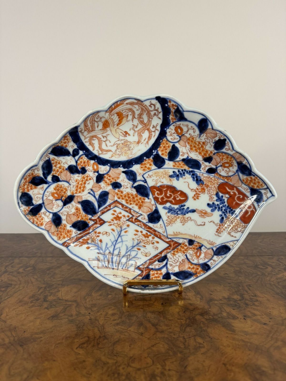 Quality Unusual Pair Of Antique Japanese Imari Shaped Plates photo Home Decor