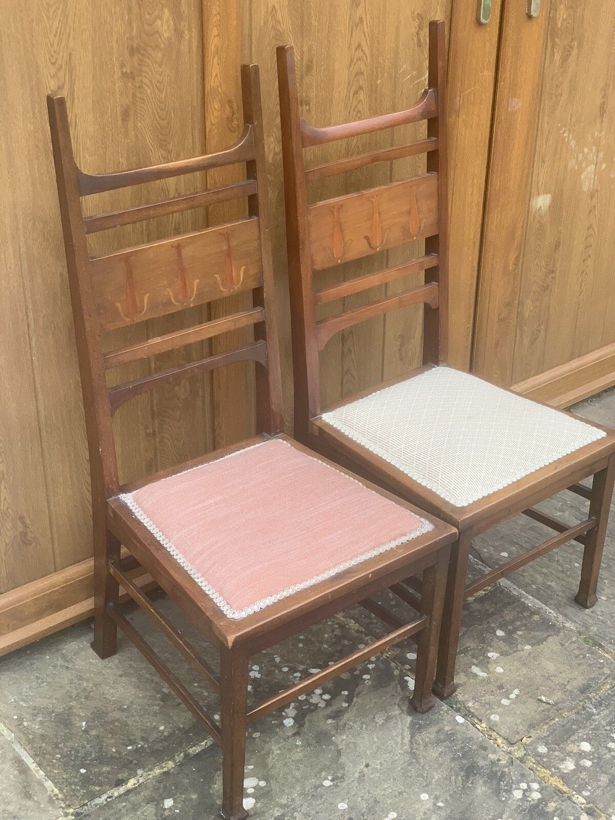 A Near Pair Of Art Nouveau Bedroom Chairs photo Furniture