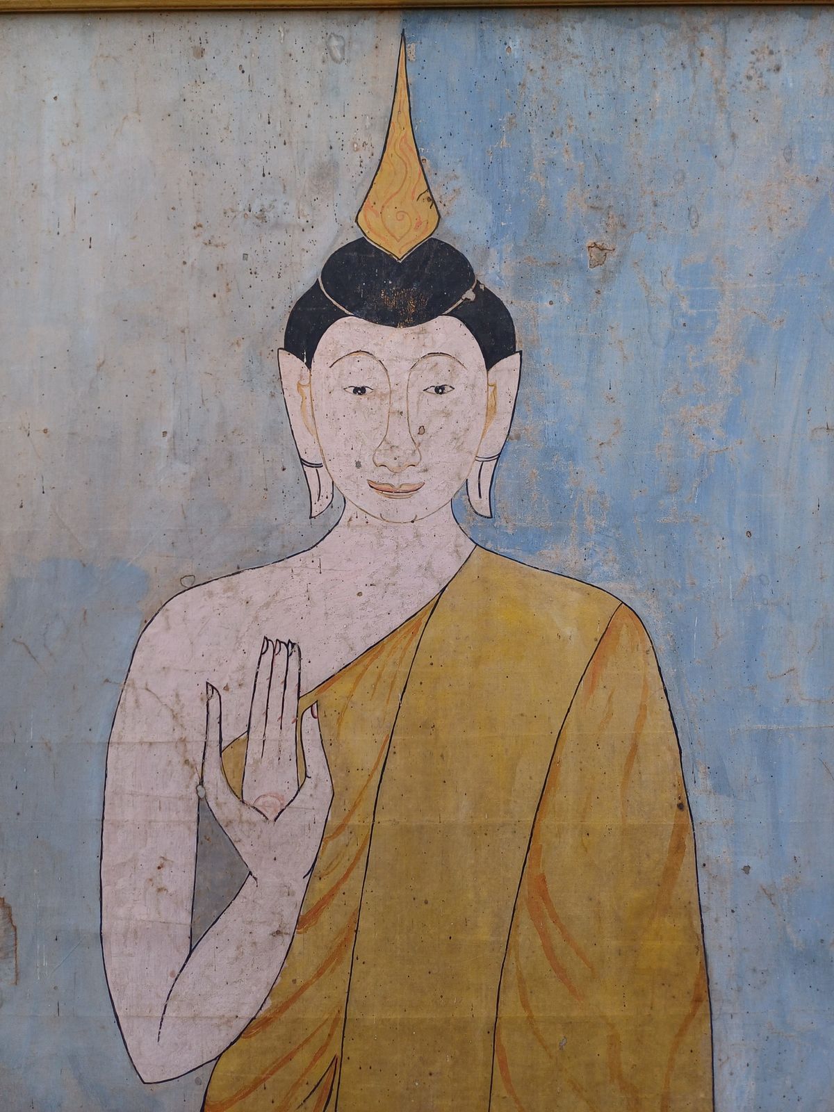 507.0 Silk Painting 19th Buddha Thailand photo
