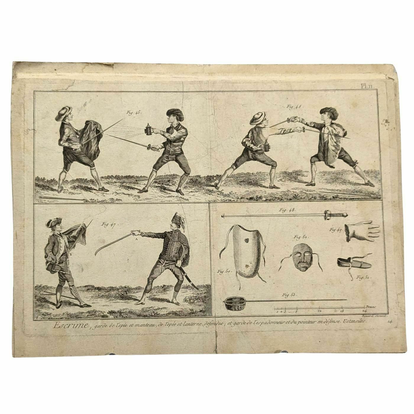 Engraving On Fencing From The 18th Century photo furniture