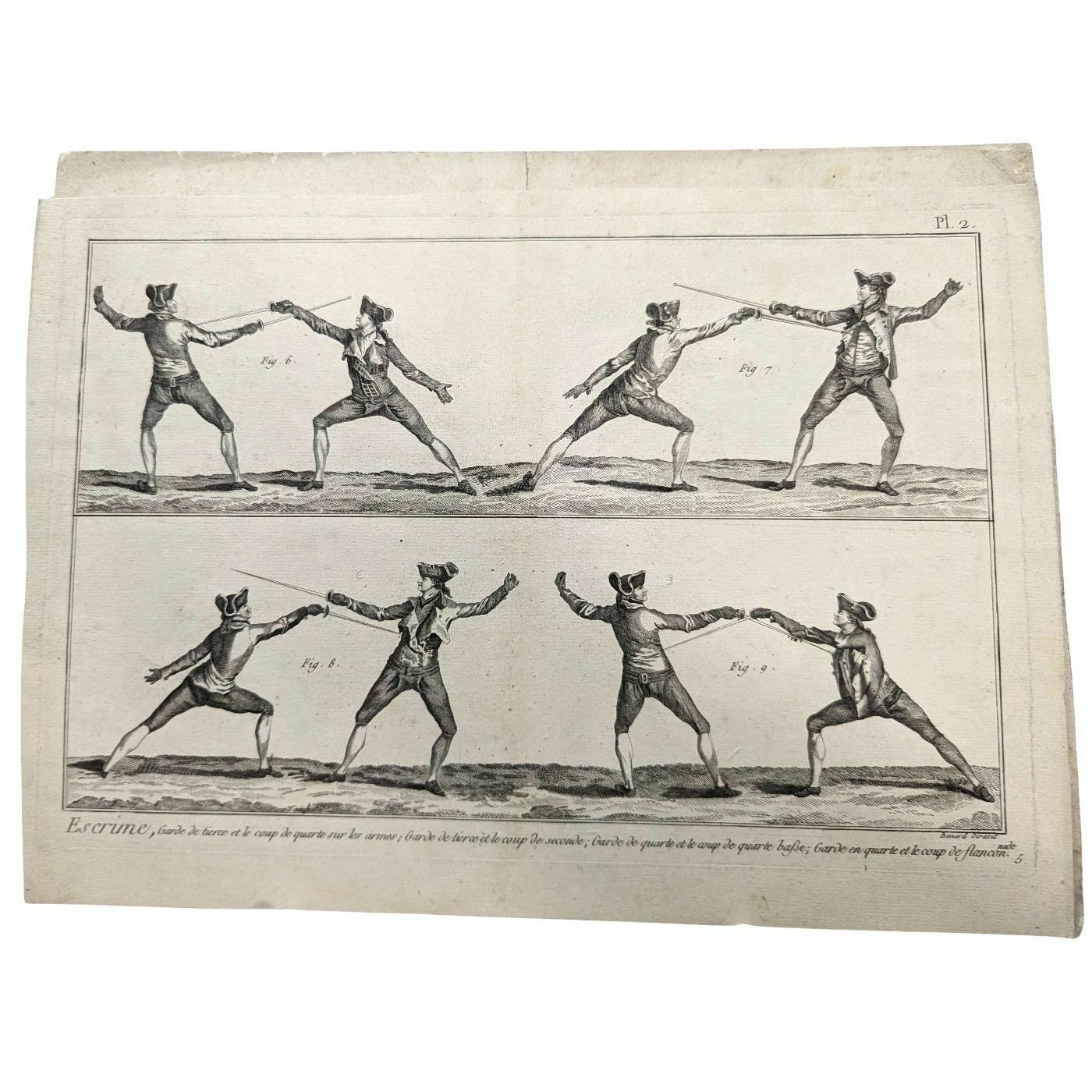 photo for sale Engraving On Fencing From The 18th Century
