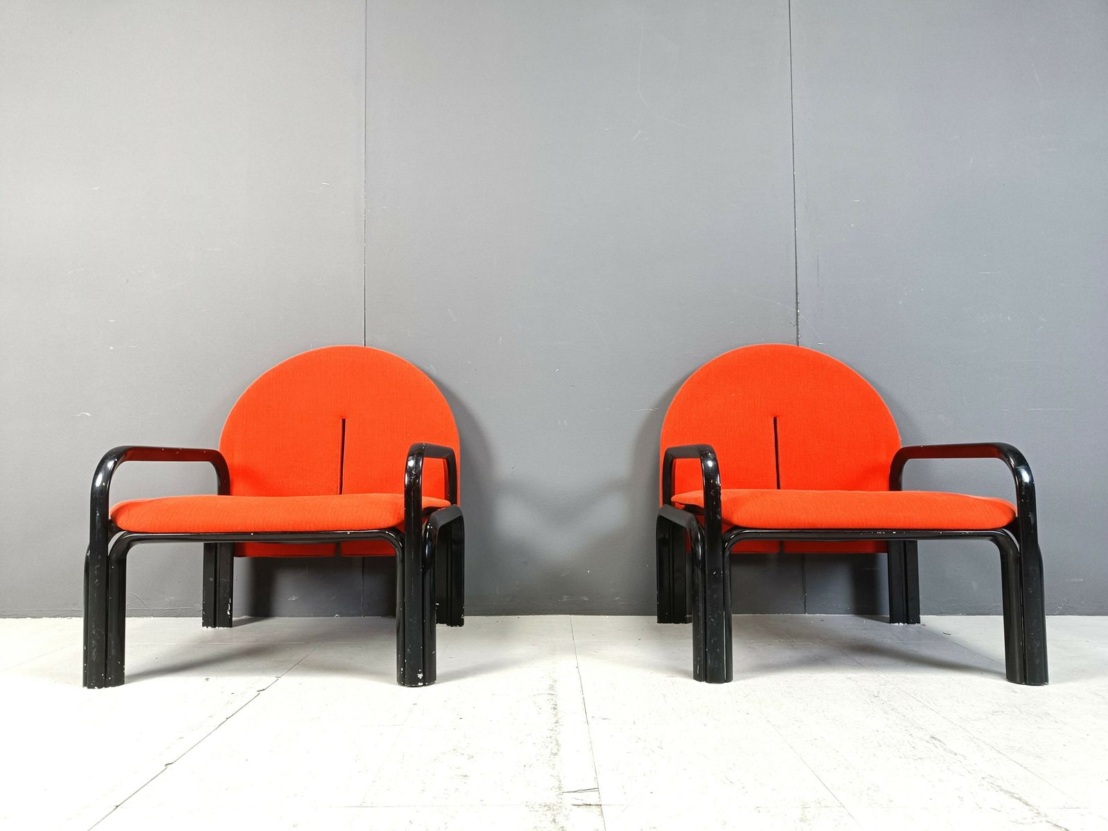 Pair Of Gae Aulenti '54 L' Armchairs For Knoll International, 1970s photo buy