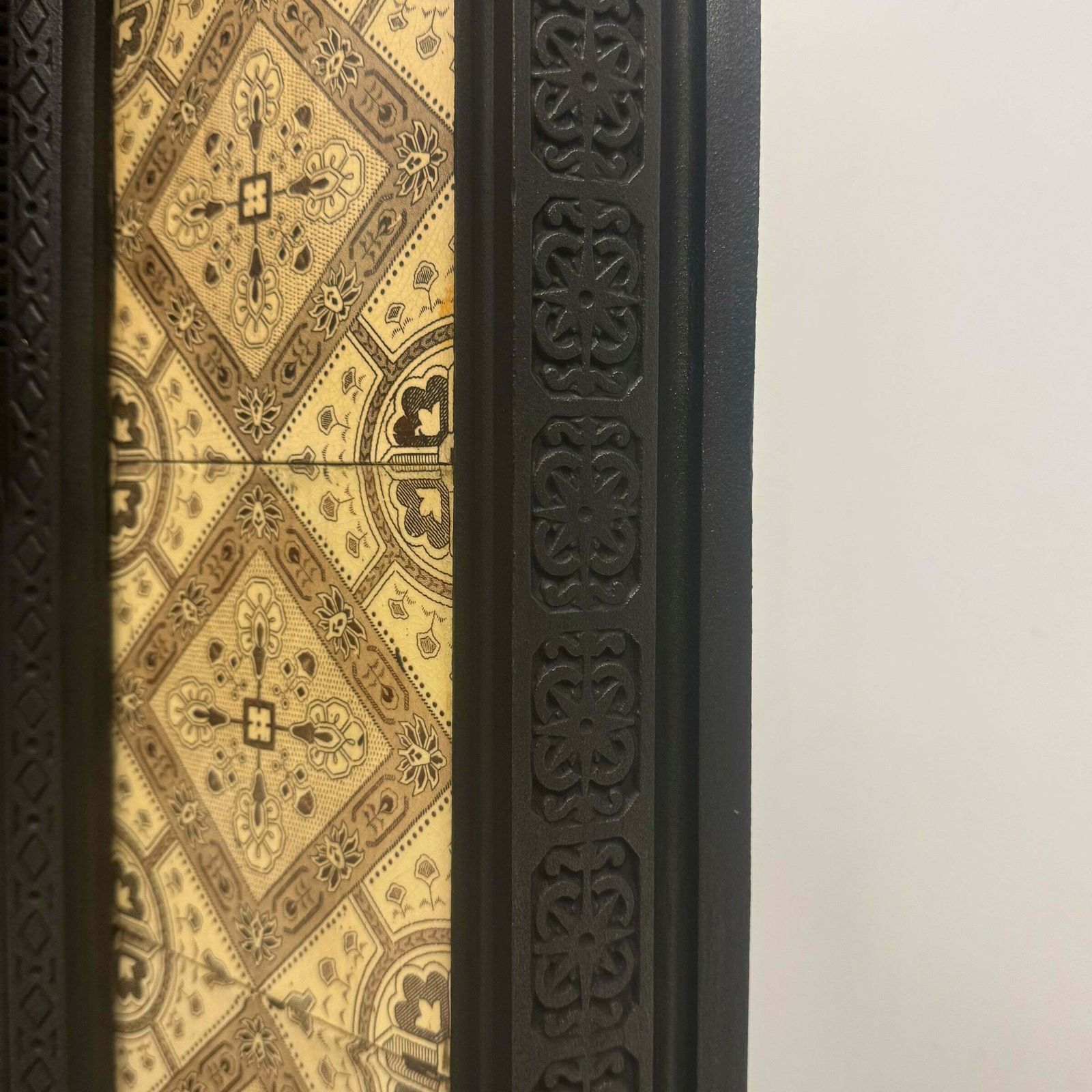 photo for sale Antique Victorian Tiled Fireplace Insert