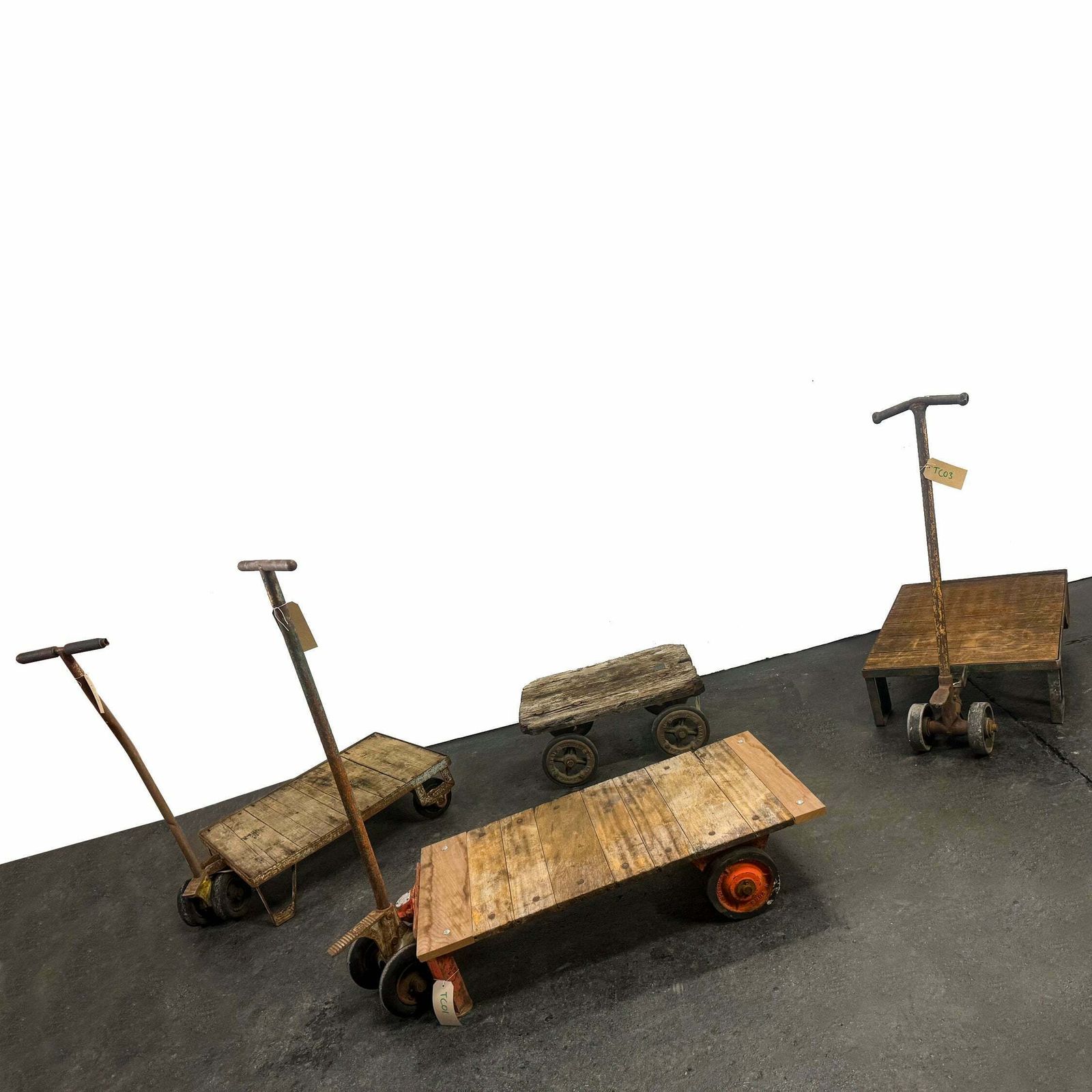Antique Wooden Tuglift Trolley photo for sale