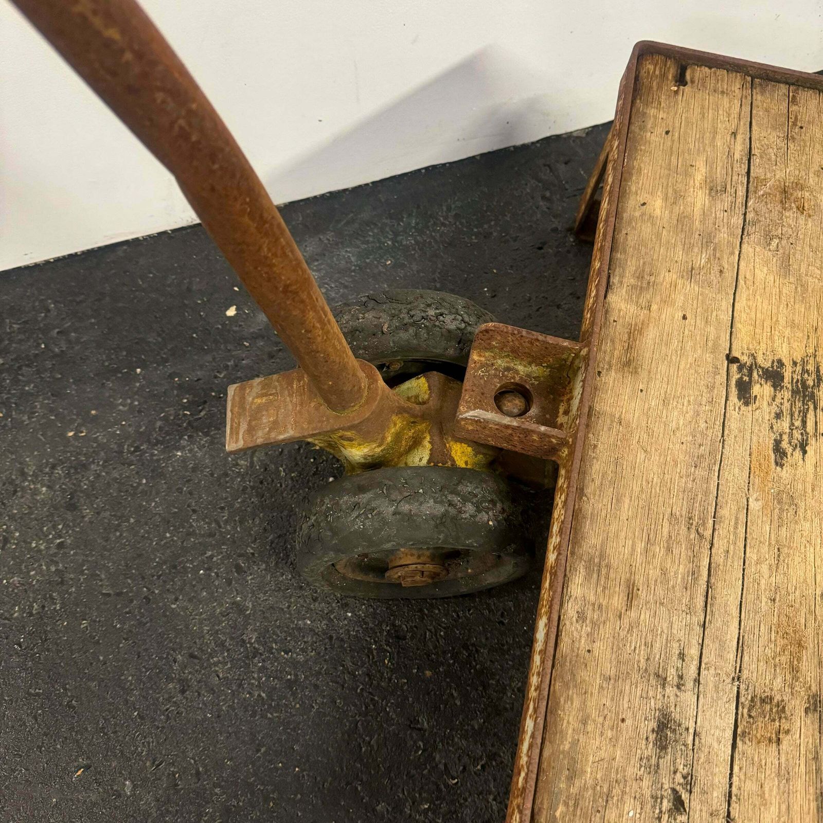 Antique Wooden Tuglift Trolley photo vintage