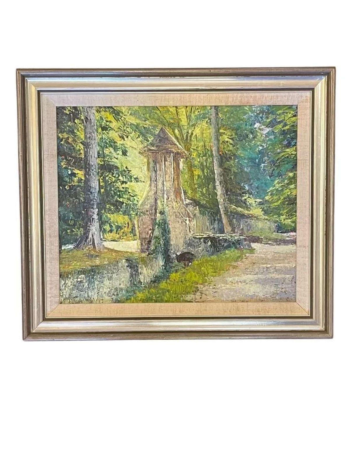Original Oil Painting By June Dudleston  The Walls At Versailles photo vinterior