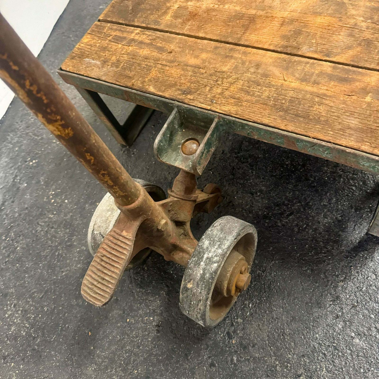 Antique Wooden Tuglift Trolley photo buy
