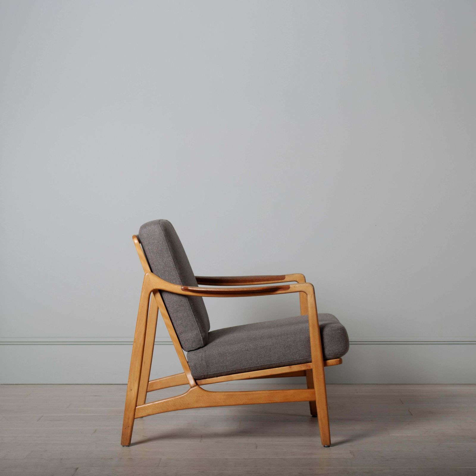 Danish Midcentury Modernist Lounge Chair, Tove & Edvard Kindt Larsen, Reupholstered photo furniture