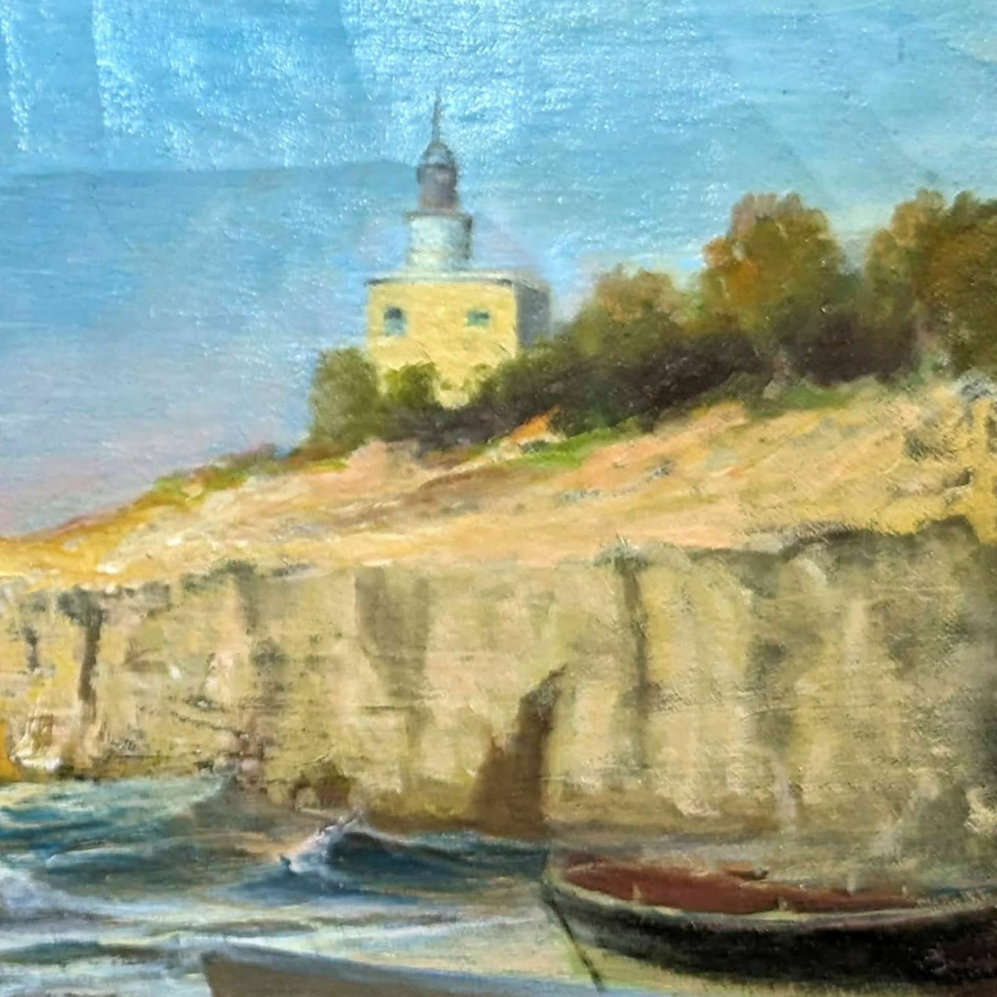 Oil Painting On Canvas Marine By François Gautier (1842 1917) photo 830.0