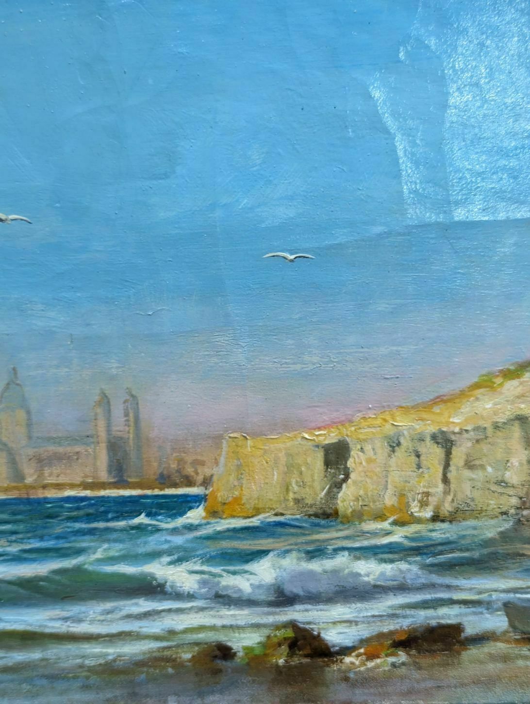 Oil Painting On Canvas Marine By François Gautier (1842 1917) photo buy