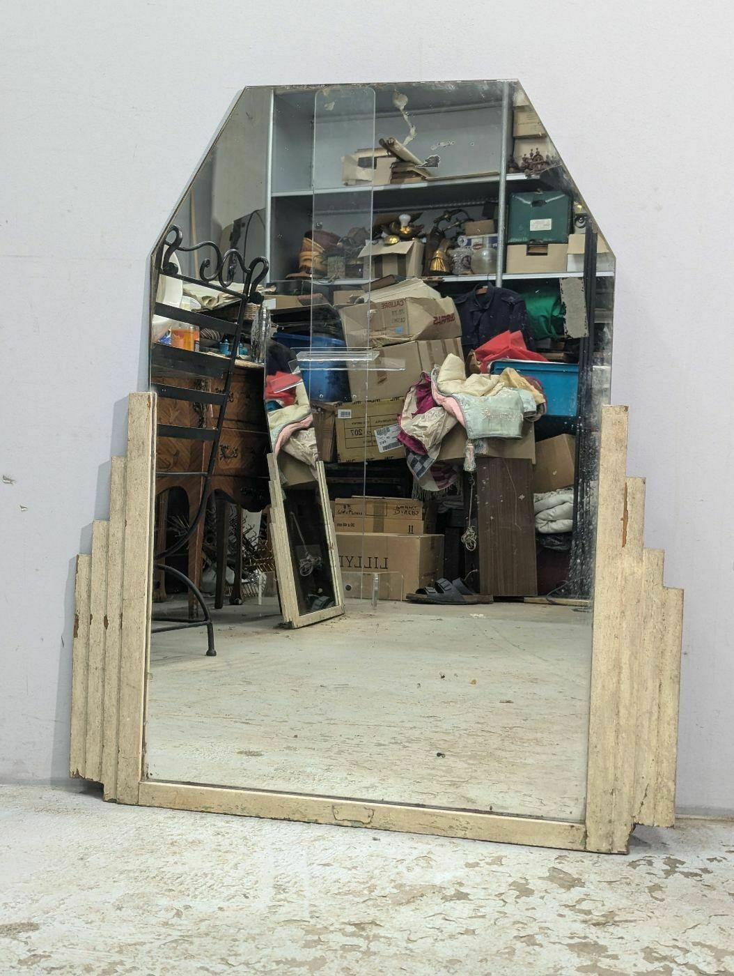 Pair Of 1930s Art Deco Modernist Mirrors In Lacquered Wood photo vinterior