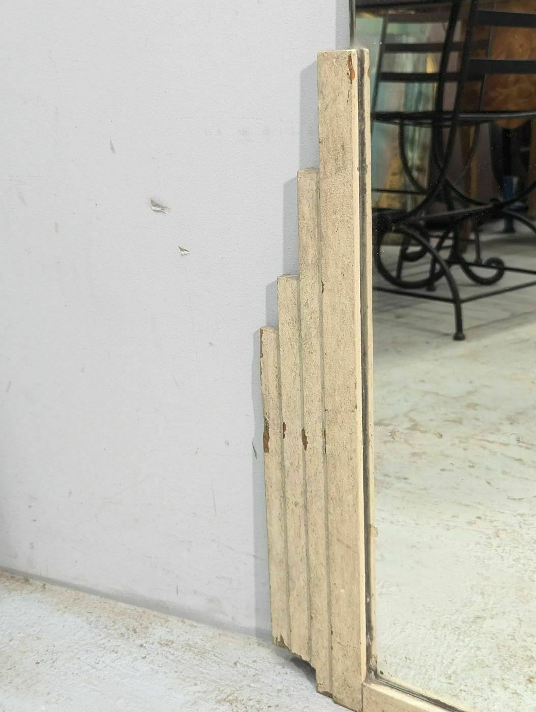 Pair Of 1930s Art Deco Modernist Mirrors In Lacquered Wood photo vintage