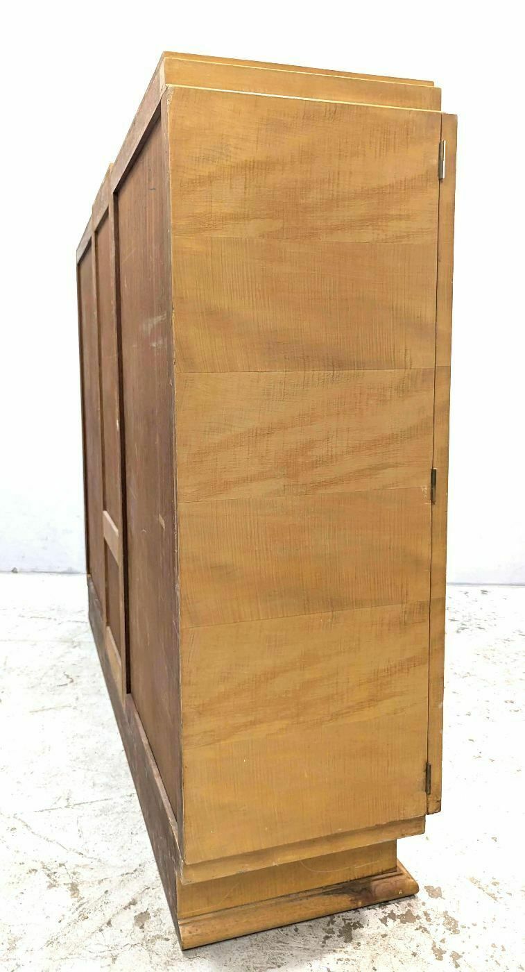 1940s Sycamore Maple Veneer Cabinet By Jules Leleu photo vinterior