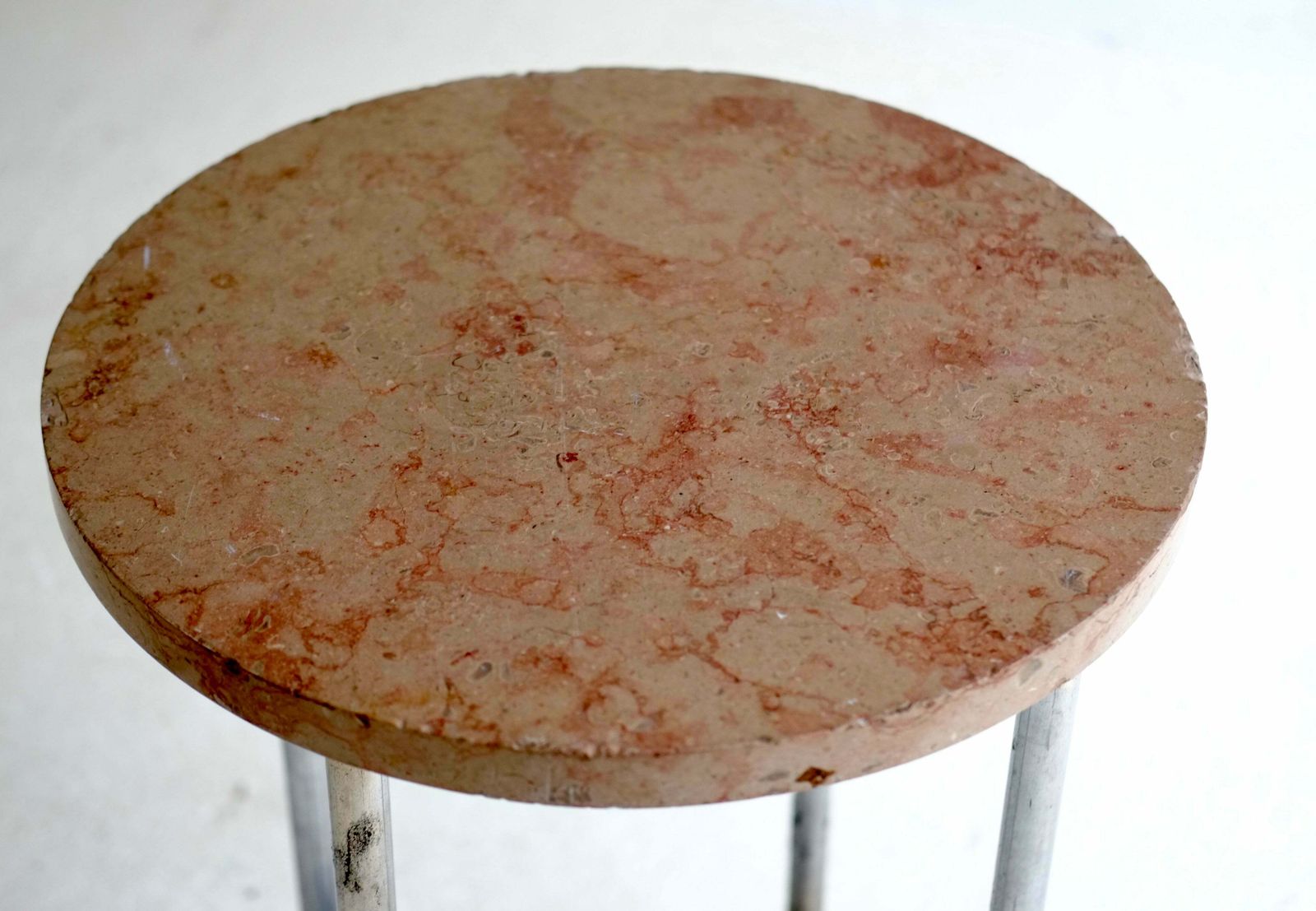Bauhaus Style Tubular Stone Side Tables, Circa 1930's photo vinterior