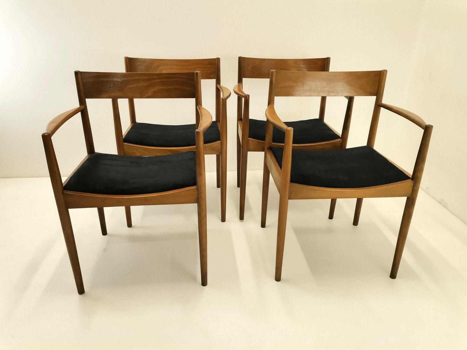 Set Of 4 Modern Dining Chairs / Danish Design Dining Chair Set / Mid Century Desk Chair photo for sale