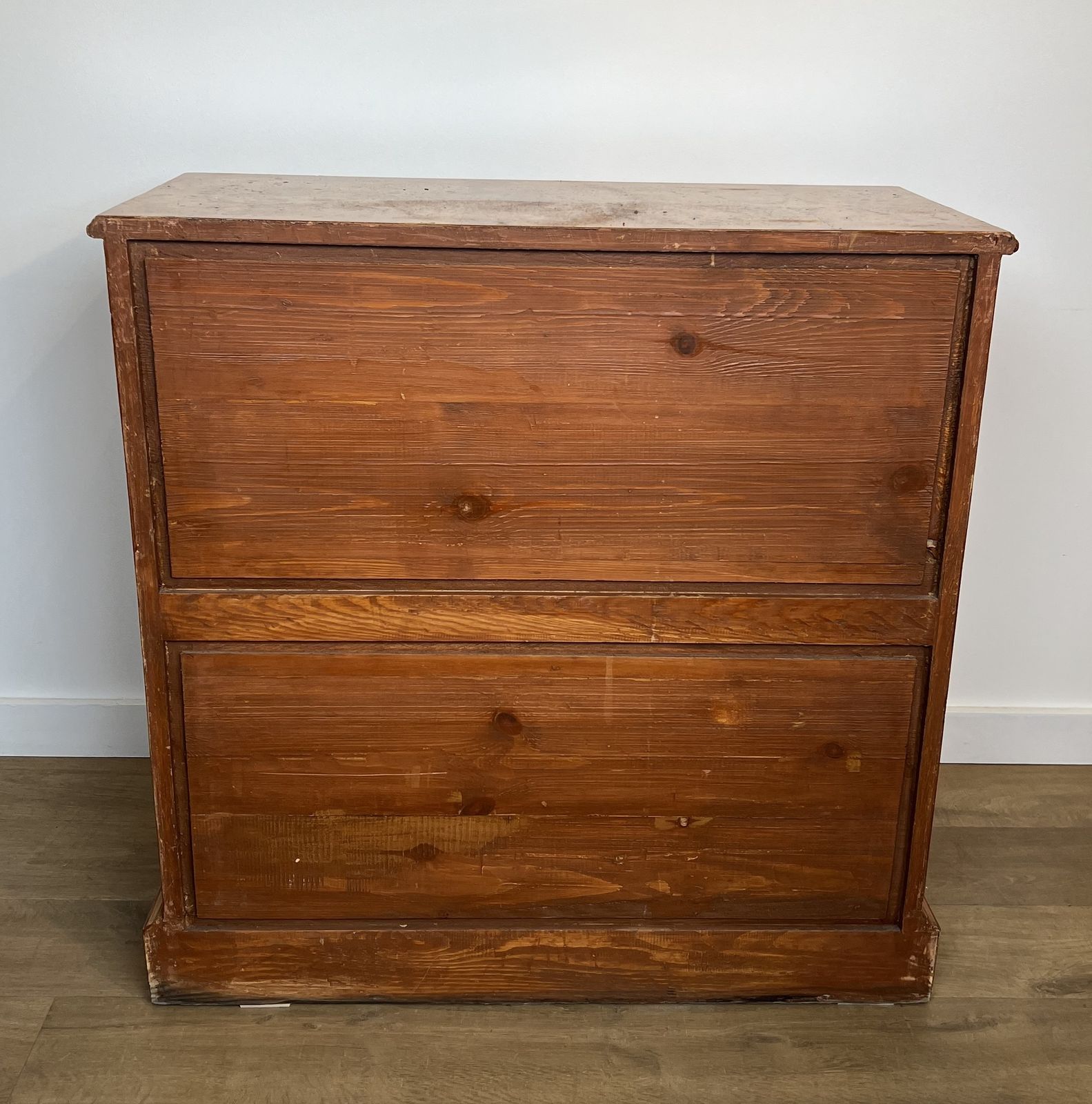 Furniture Small Biedermeier Style Chest Of Drawers With Four Drawers In Speckled Maple photo