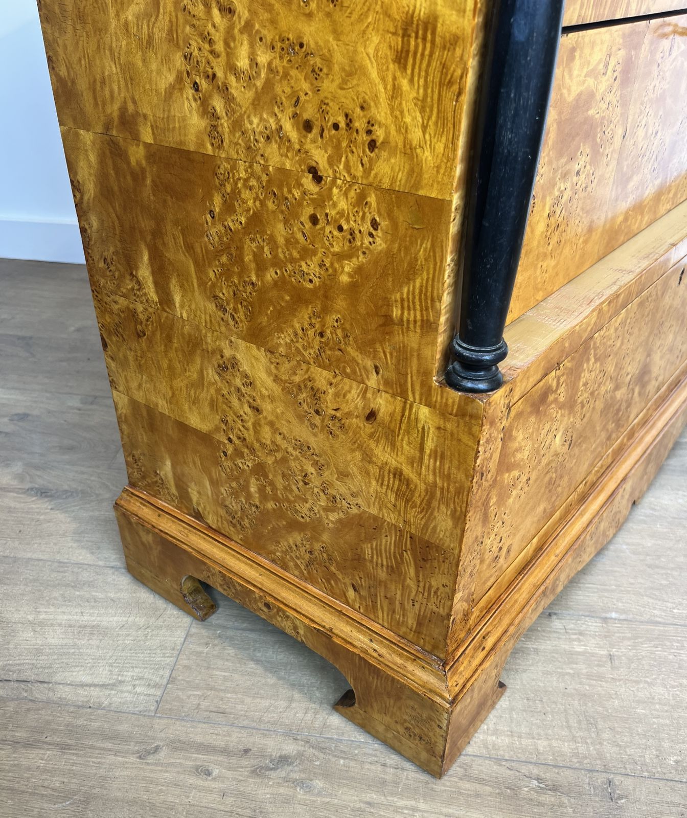 photo buy Small Biedermeier Style Chest Of Drawers With Four Drawers In Speckled Maple
