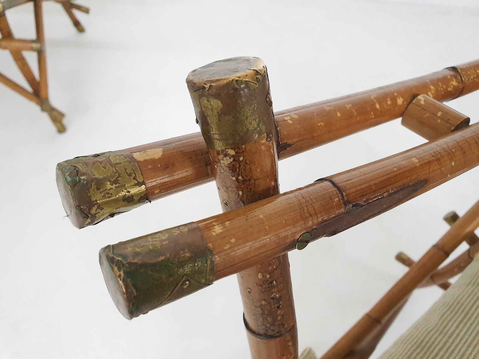 photo for sale Set Of Two Bamboo Arm Chairs, Italy 1960's