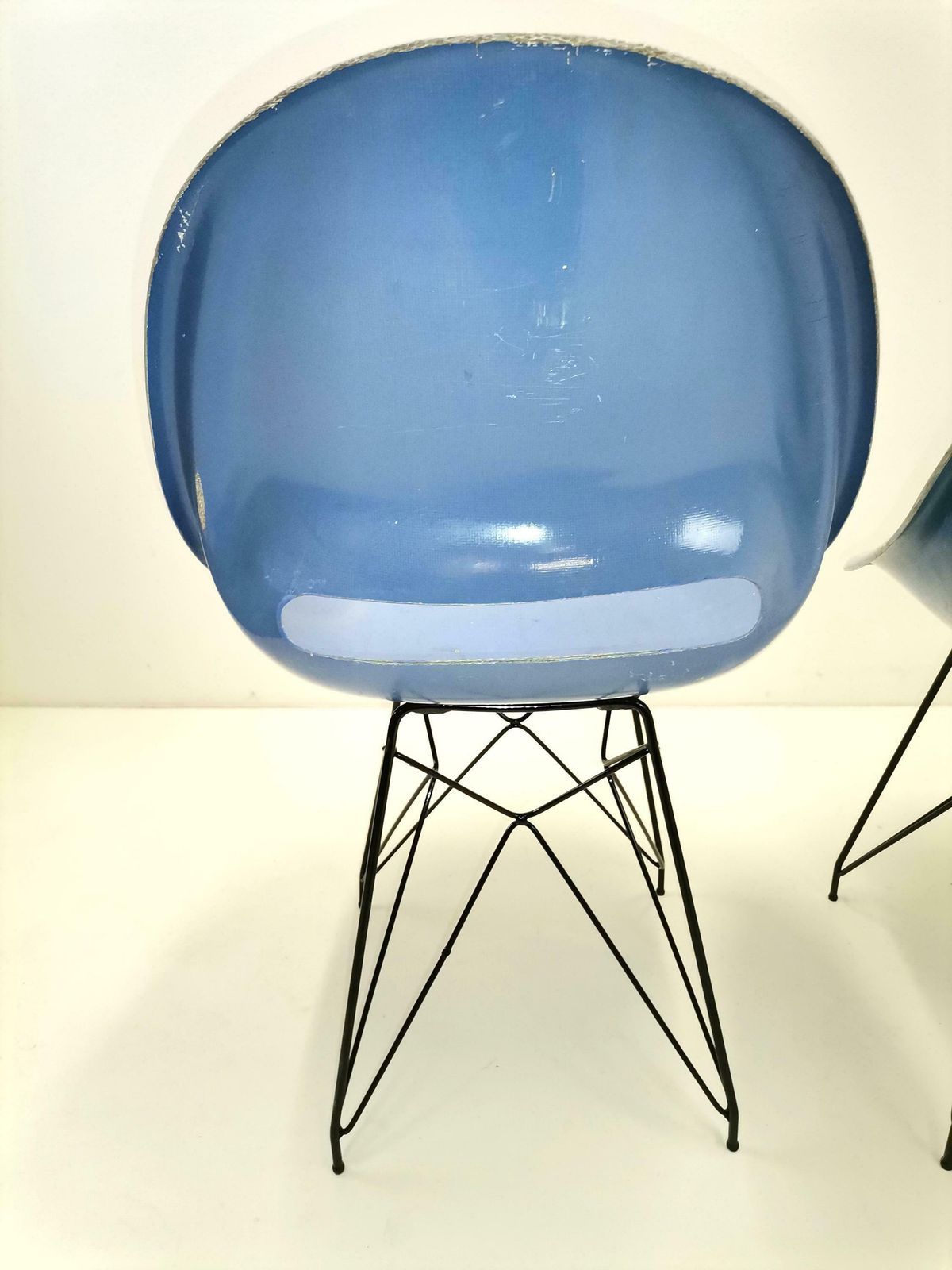 photo furniture 1of 3 Fiberglass Chair Designed By Miroslav Navrátil For Vertex, 1960s / Storm Blue Dining Chair