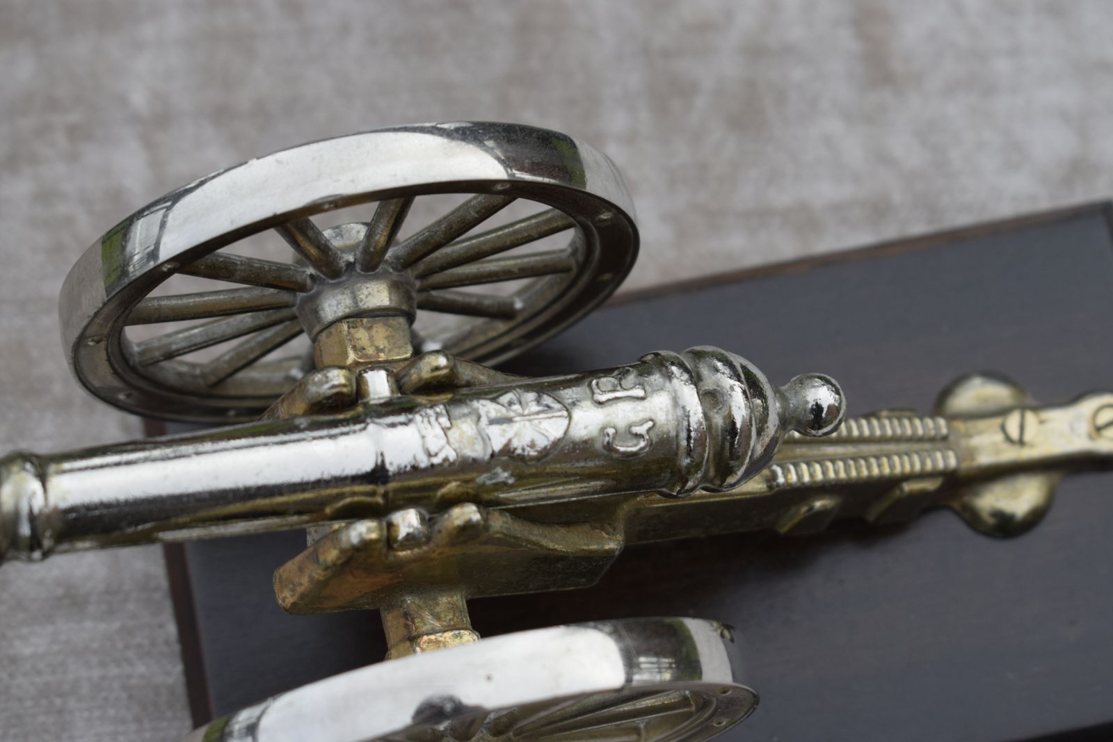 photo for sale Model Of Cannon On Carriage, 1950s