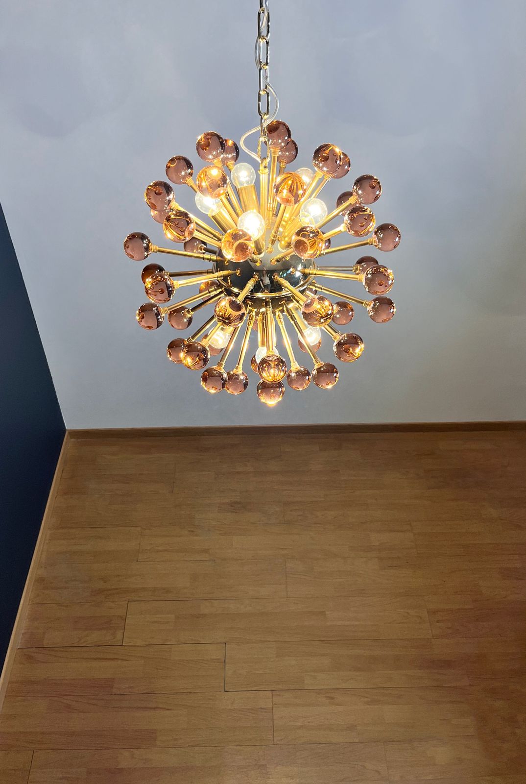 1725.0 Spectacular Murano Pink Glass Sputnik Chandelier   51 Glasses photo