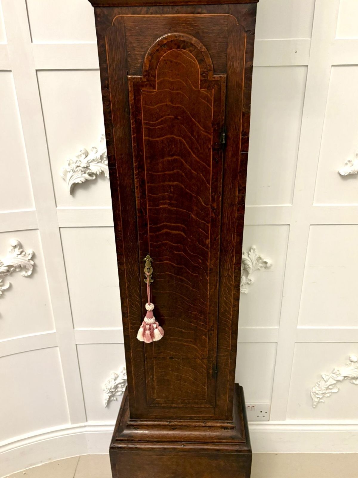 Outstanding Quality Antique 18th Century Oak And Burr Oak Brass Face Longcase Clock photo 3995.0