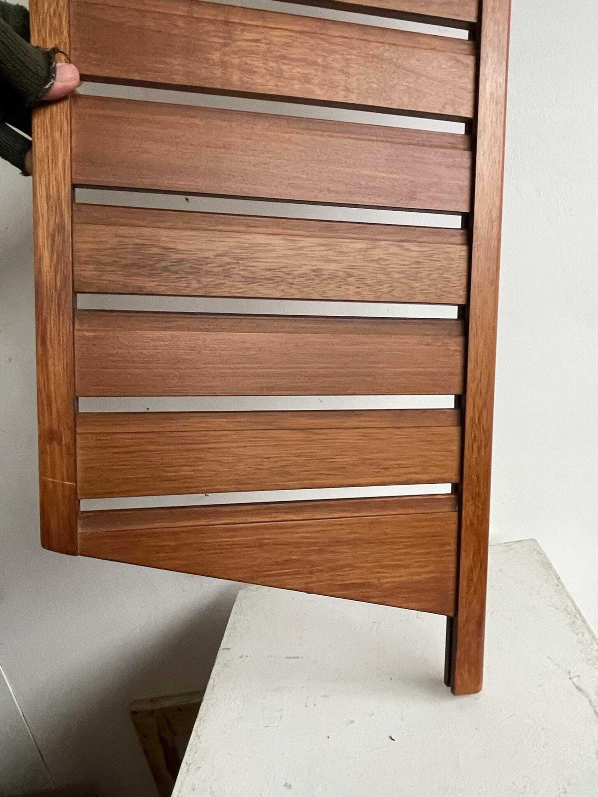 86cm X 35/37.5cm Wooden Short Deep Staples Ladderax Lean To One Foot Ladder (13g) photo vintage