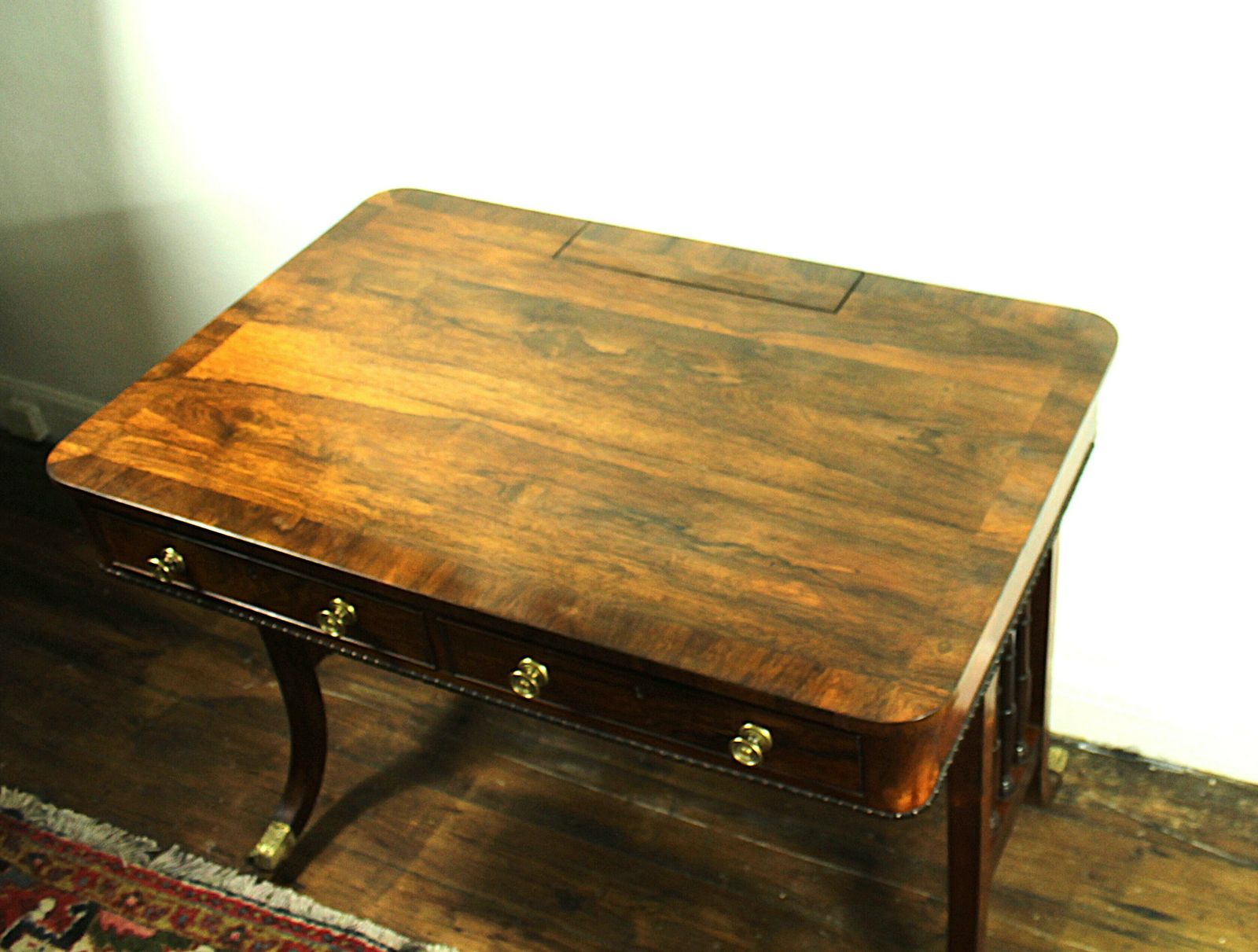 Regency Rosewood Library Table photo vinterior