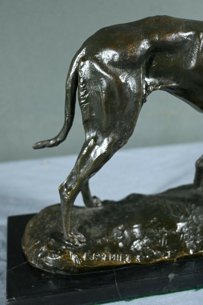 1300.0 Bronze “The Greyhound”, Signed E.Frémiet – Late 19th Century photo