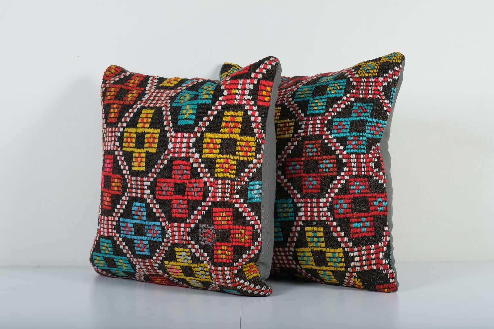 Handmade Decorative Jajim Kilim Pillow, Pair Kilim Cushion Cover, Set Tribal Pillow Cover, Natural Rustic Case photo furniture