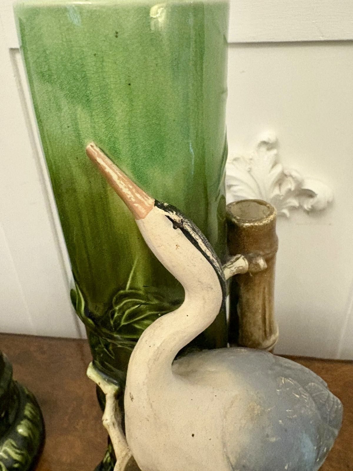 photo for sale Unusual Pair Of Antique 19th Century Quality Bretby Vases