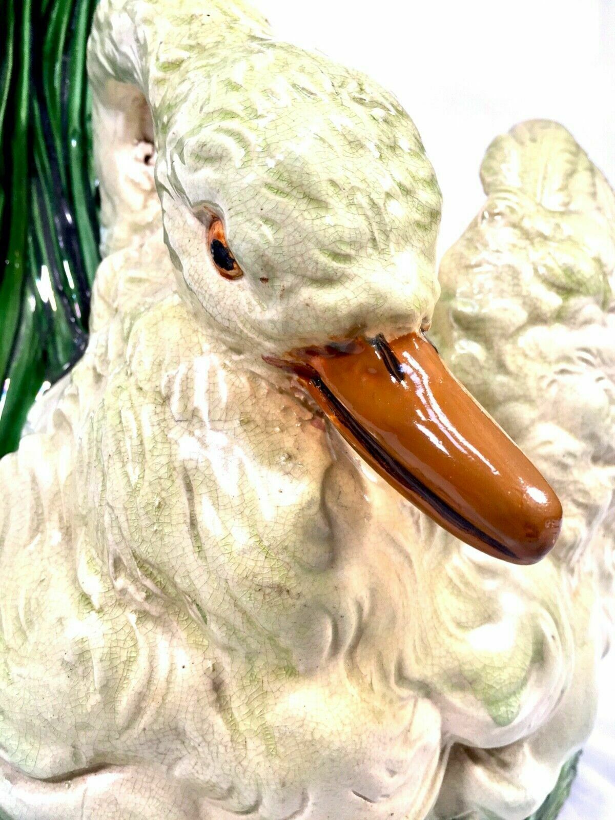 Antique Bretby Ceramic Pottery Jardinier Plant Stand 19th Century Majolica Swan photo buy