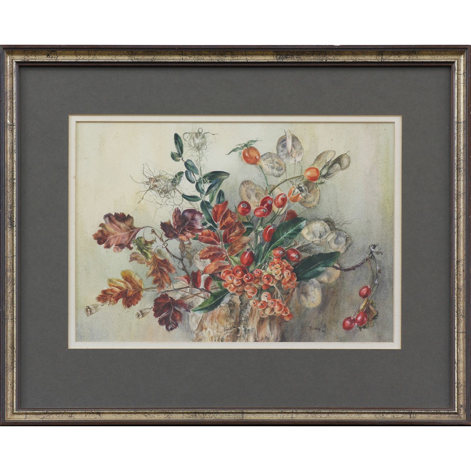 Watercolour By Jacqueline Wolton. "Autumn Fruits".