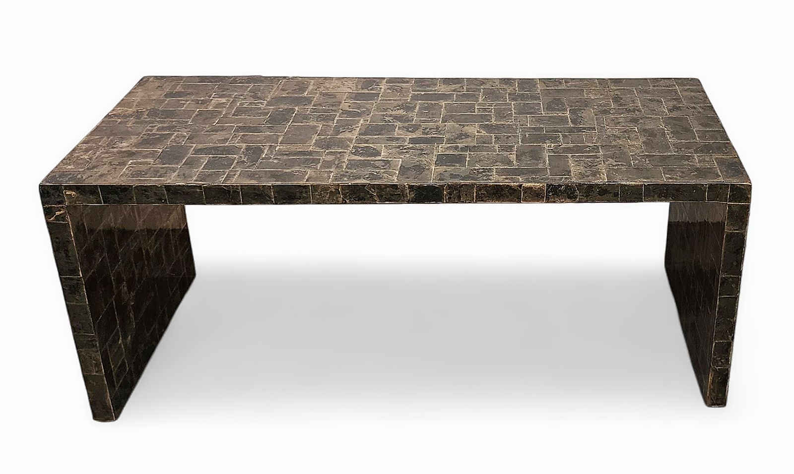 1920s Art Déco Rectangular Mica Covered Wood Auxiliary End Table By Jean Michel Frank, France