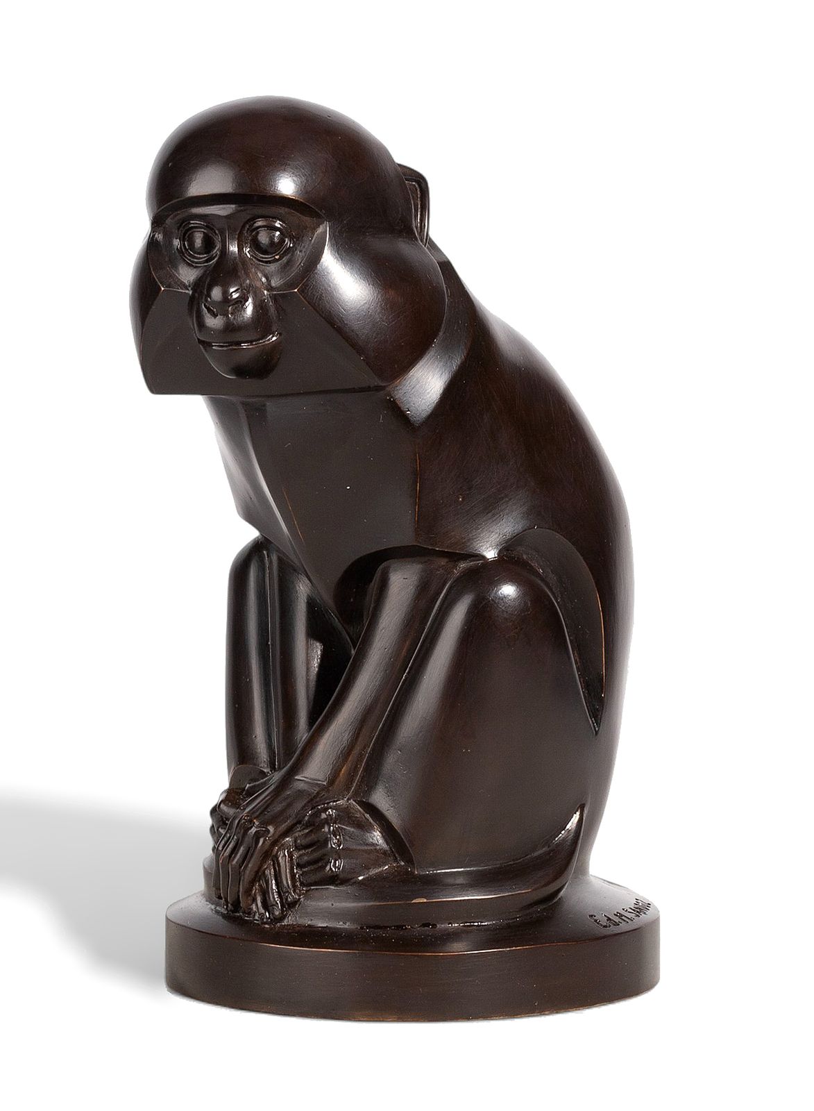 Early 20th Century Art Déco Bronze Monkey Sculpture By édouard Marcel Sandoz For The Robecchi Foundry, France photo furniture