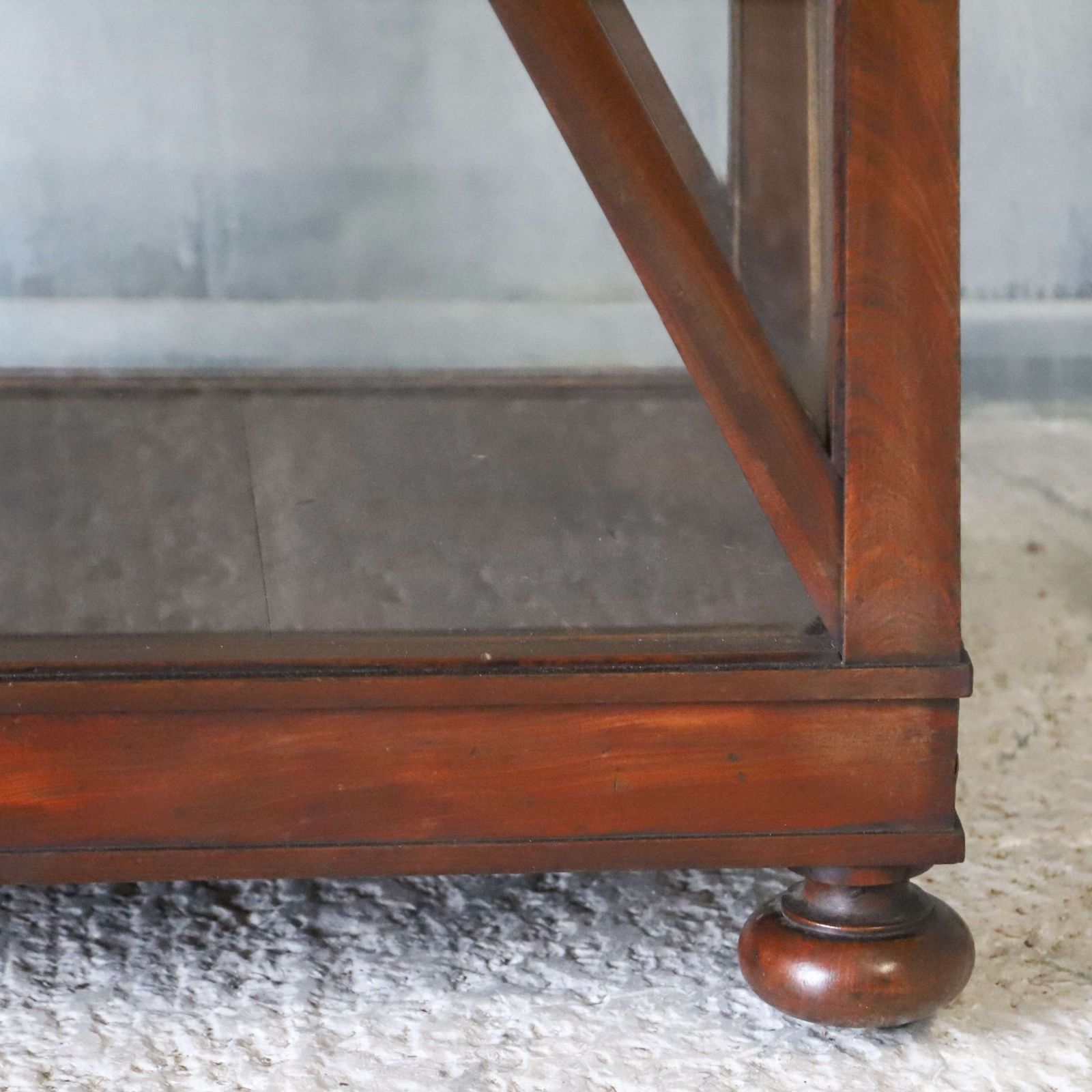 Mid Century Mahogany Display Cabinet In The William IV Style photo vintage