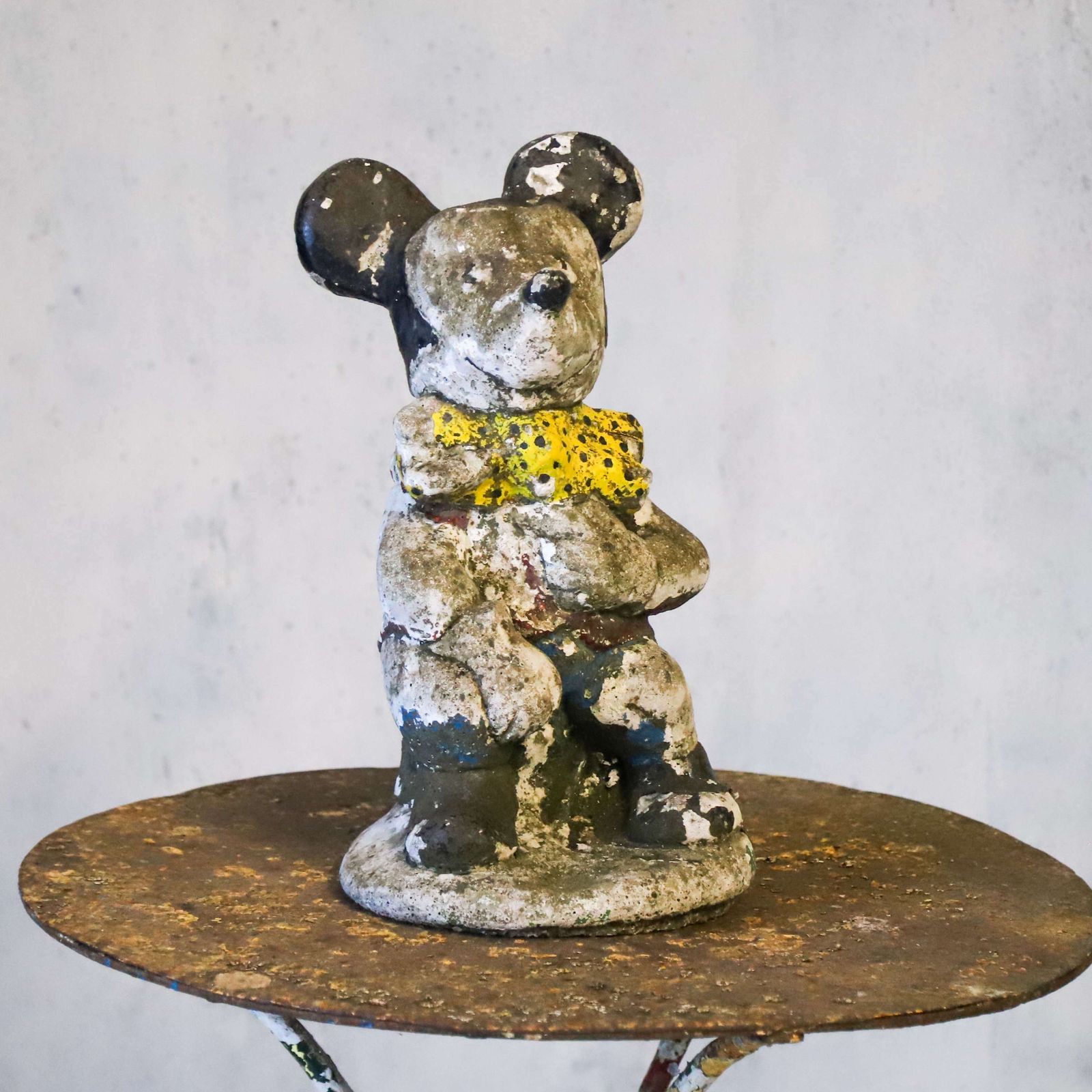 Iconic Vintage Good Sized Reconstituted Stone Model Of Mickey Mouse photo vintage
